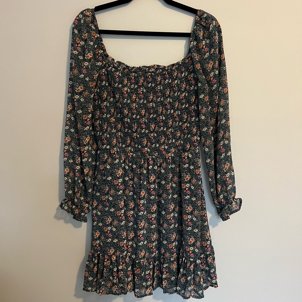 As U Wish Floral Long Sleeve Dress